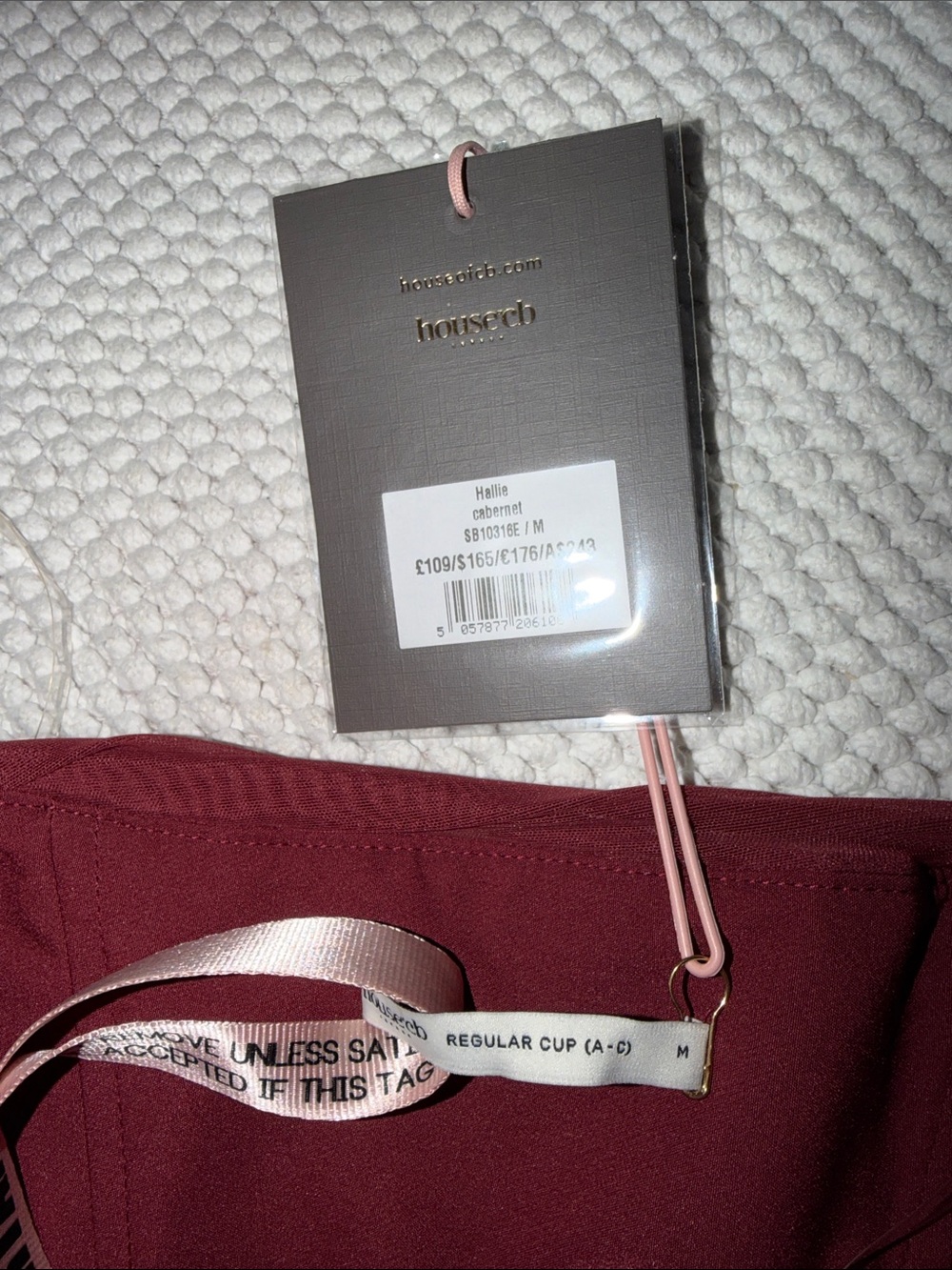 House of CB Hallie Cabernet Strapless Corset With Neck Scarf (Regular Cup Size) - Picture 5 of 12